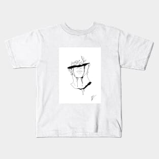 Minimalistic Male Face Kids T-Shirt